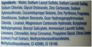 Shampoo Ingredients